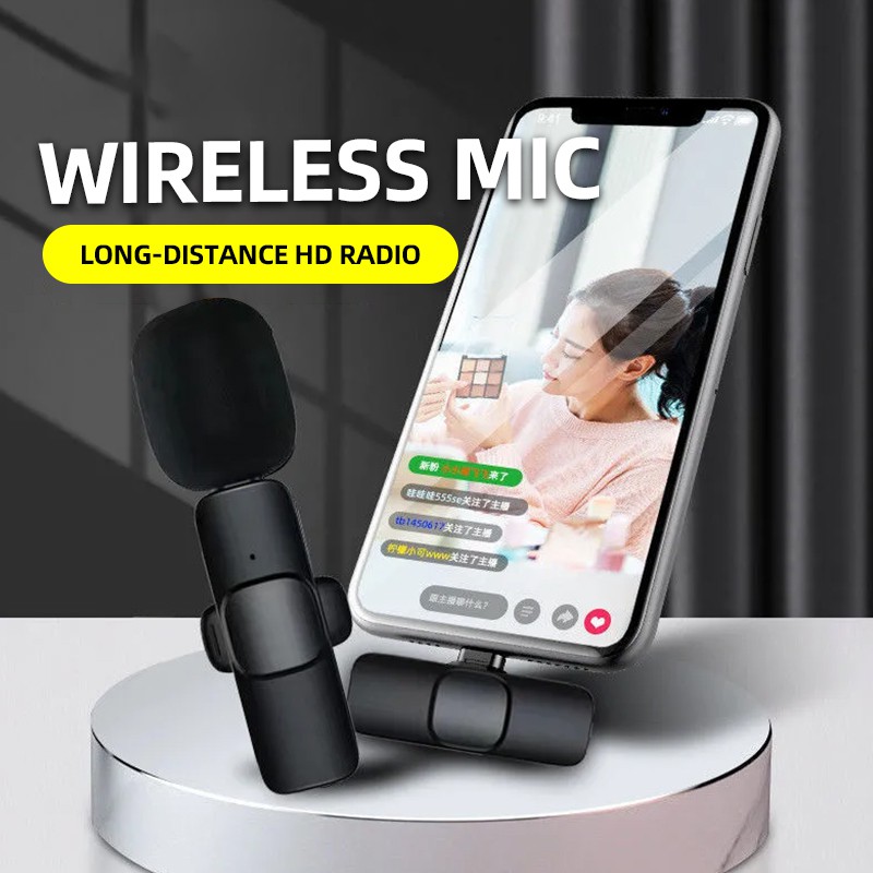 K8 Wireless Microphone Professional Lapel Lavalier Microphone Remove Noise For Typ c Microphone. 