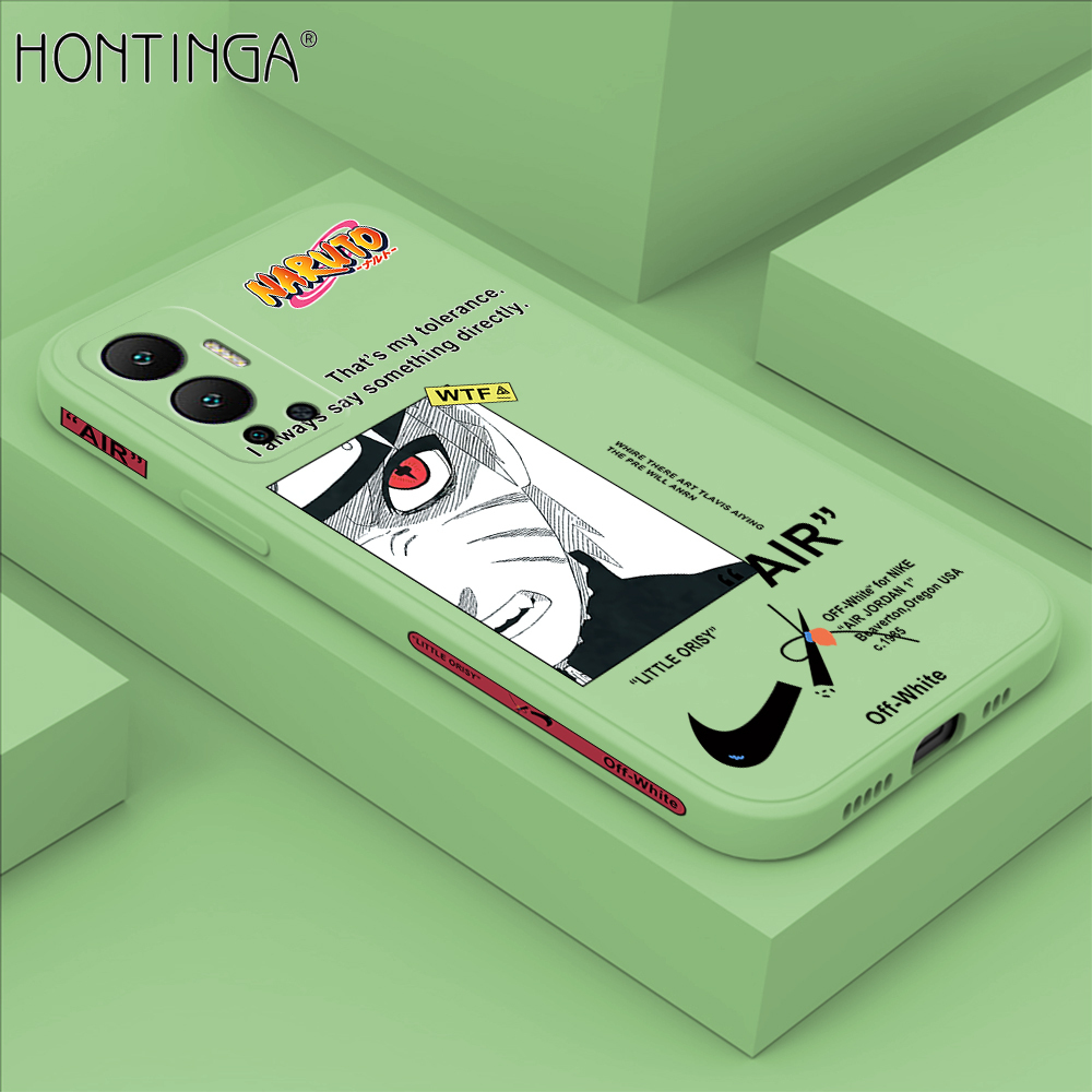 Hontinga for Infinix Hot 12 Back Cover New Anime Naruto Side Design Case Square Edg Silicone Phone Case