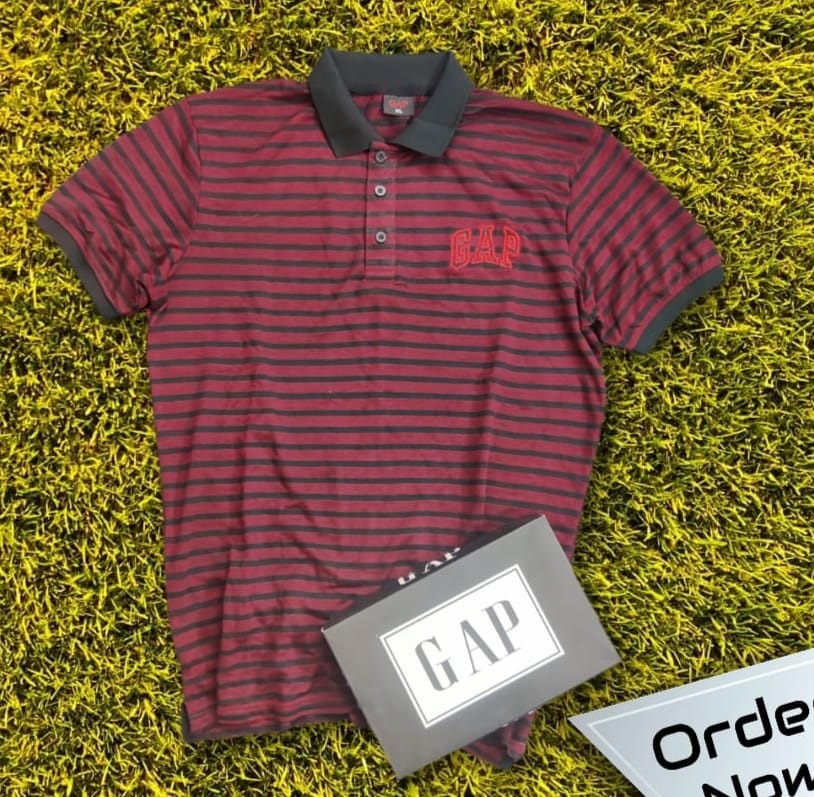 Gap Premium Polo T-shirt Fabric soft and comfortable - Marron