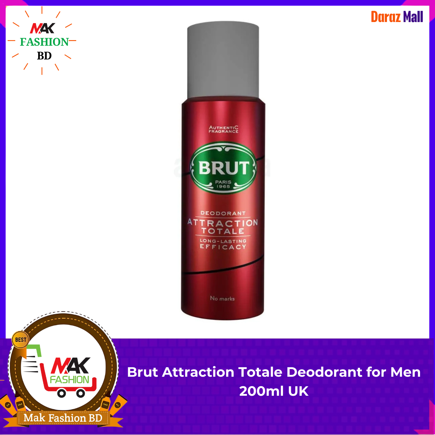 Brut Attraction Totale Deodorant for Men 200ml UK