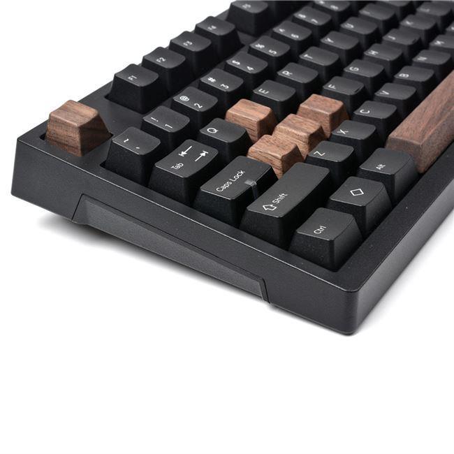 Black Walnut Personalized Keycaps Mechanical Keyboard with Handmade Solid Wood No Engraved ESC Space WSAD Enter Key. 