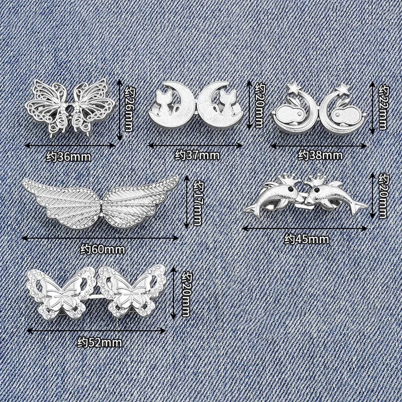 Jeans Waist Snaps Button Waist Tightening Tool No Sewing Waist Adjustment Modification Fixed Button Set Chinese Knot Button. 