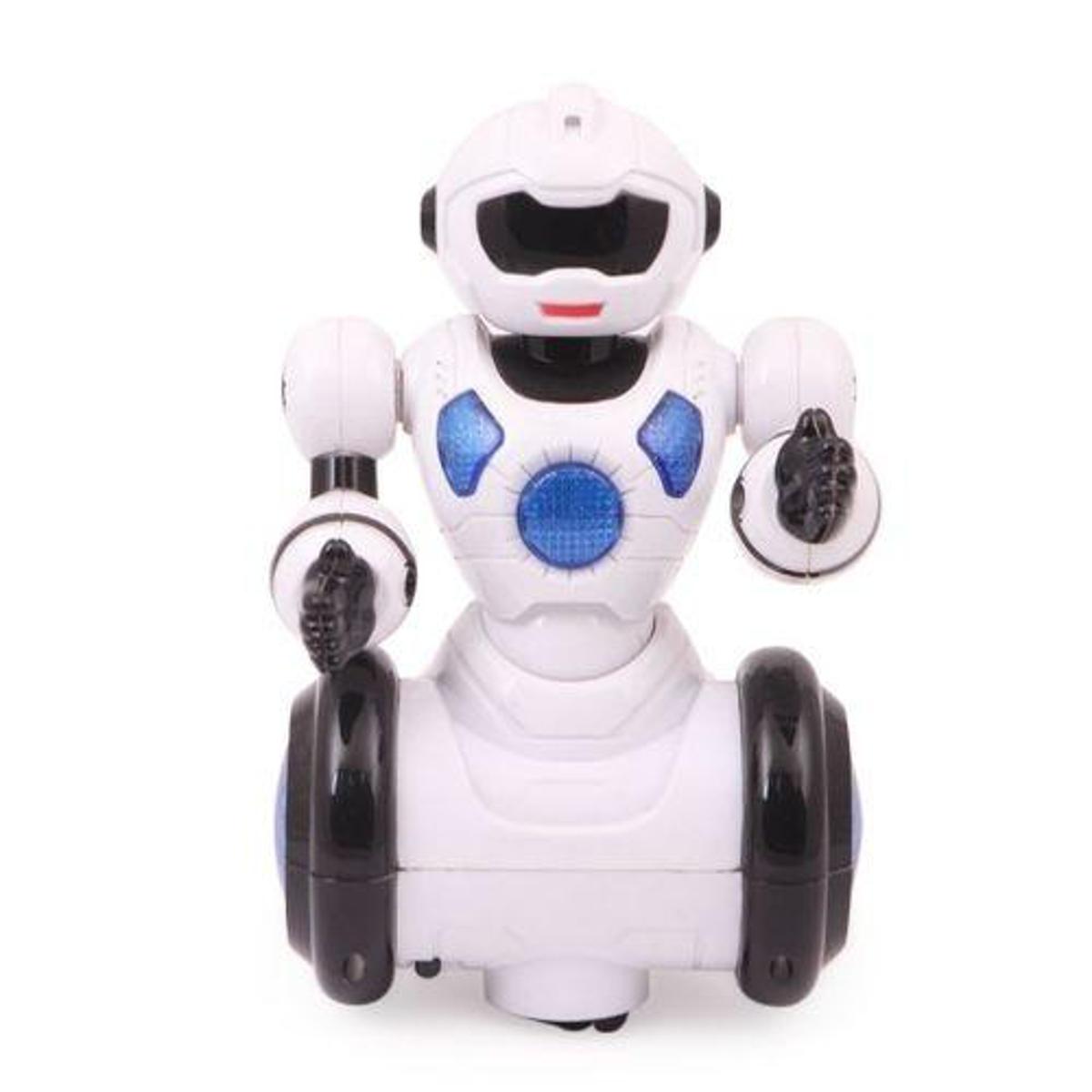 Plastic Toy Robot - White and Black