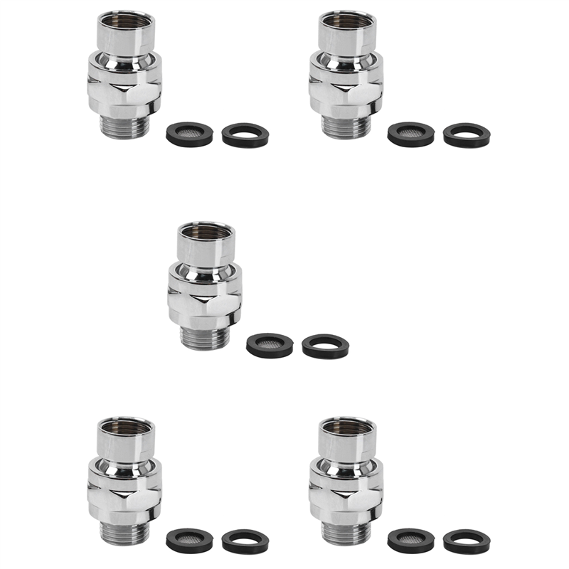 5X Brass Chrome Ball Joint Shower Arm Angle Adjustable Swivel Adapter