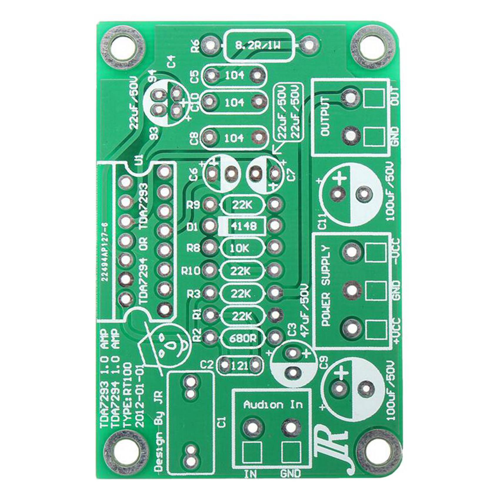 2X TDA7294 80W 100W Mono Audio AMP Amplifier Board DC30V-40V Kits Fit for TDA7293 Green. 
