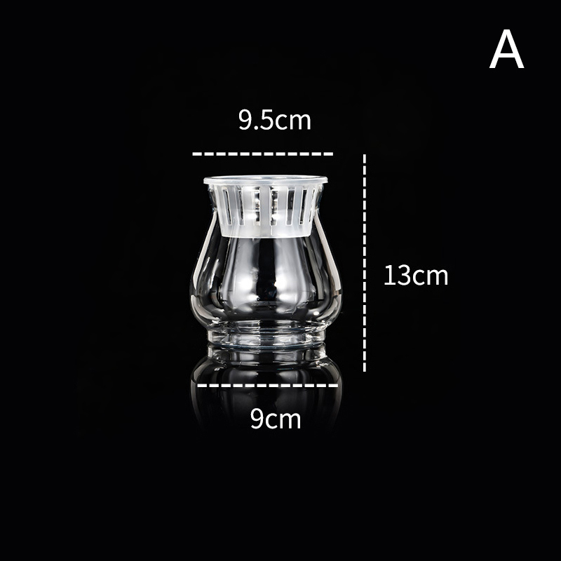 Mini Hydroponic Flower Pot Fish Tank Transparent Plastic Soilless Plant Pots Self Watering Planter Pot Vase Home Decoration