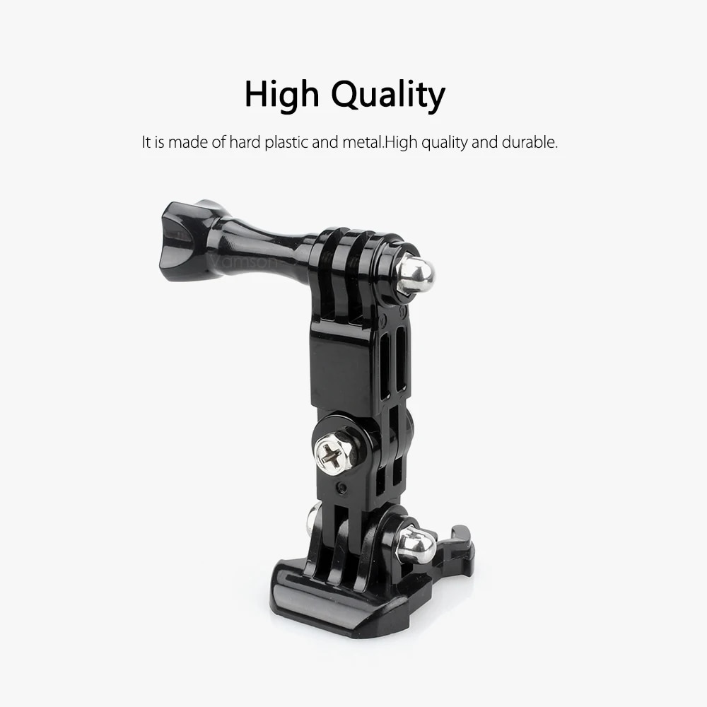 Vamson for GoPro Hero 8 7 6 5 4 Accessories Ways Adjustable Pivot Arms for Xiaomi for DJI OAMO Action SJ4000 Helmet Bracke VP112. 