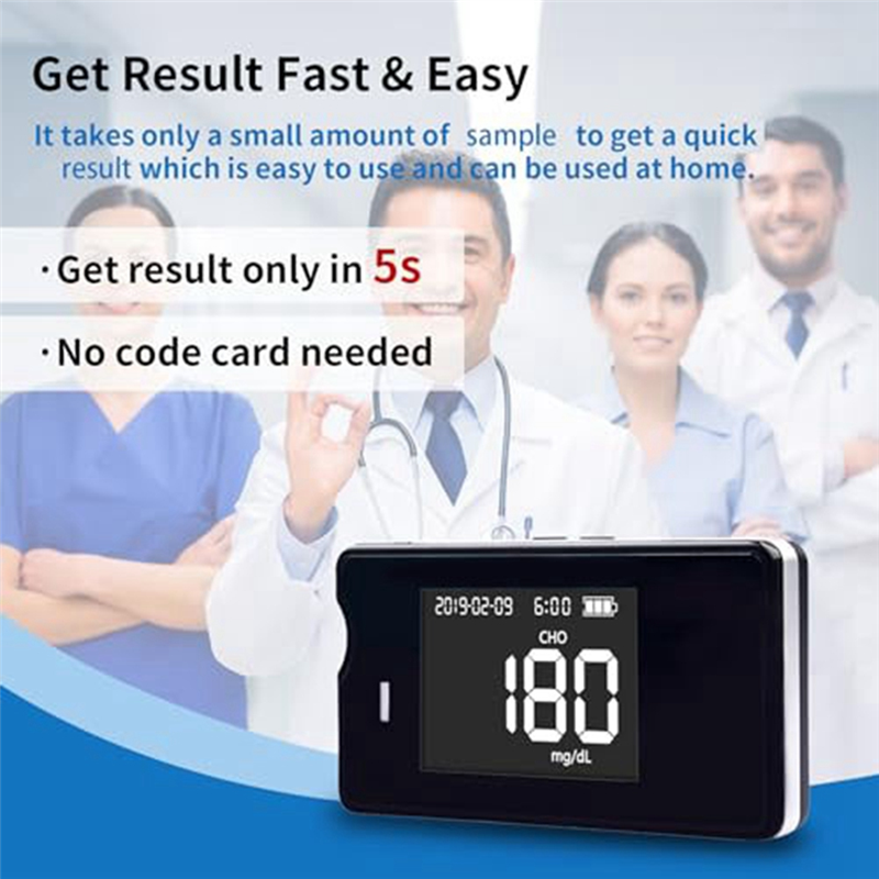 Hemoglobin Tester Kit, Hemoglobin Tester, Cholesterol Test Kit, Uric Acid Test Kit, Contains A Total of 40 Test Strips Easy Install Easy to Use. 