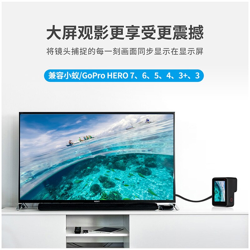 【VisioN Shop】Micro HDMI Cable Data line Xiaomi yi GoPro Hero 7 6 5 4 3+ SJ4000 Xiaomi Yi 4k EKEN H9 Action Camera Accessories. 