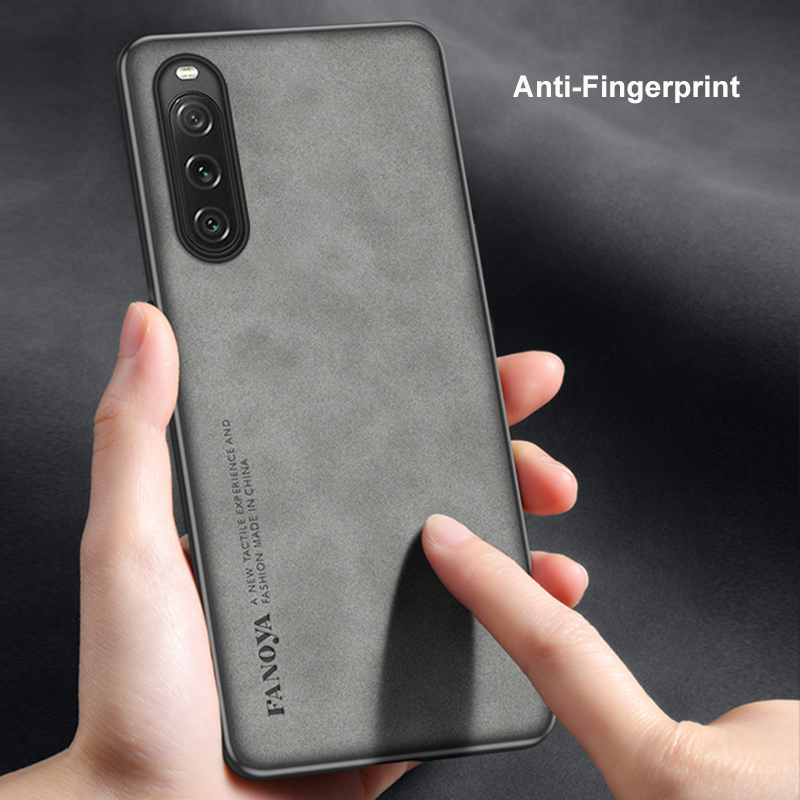 For Sony Xperia 10 V Case Blended Matte Soft Shell Wool Texture Design Anti Knock Male For Sony Xperia 10 V Back Cover. 
