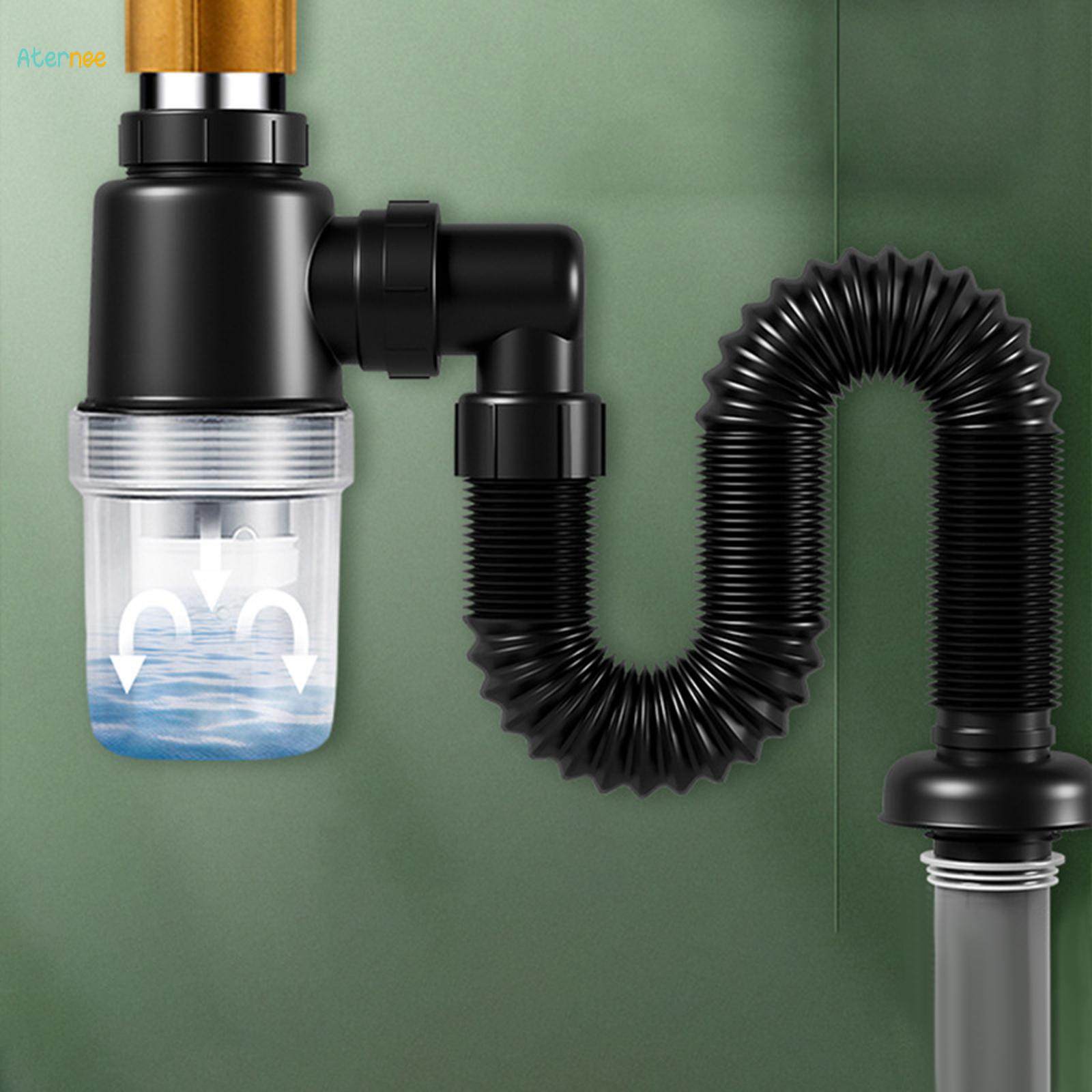 Universal Sink Drain Pipe Set Flexible Easy to Install Adjustable Adapter Expandable Sink Basin Drain for Kitchen Sink Bathroom Replacement. 