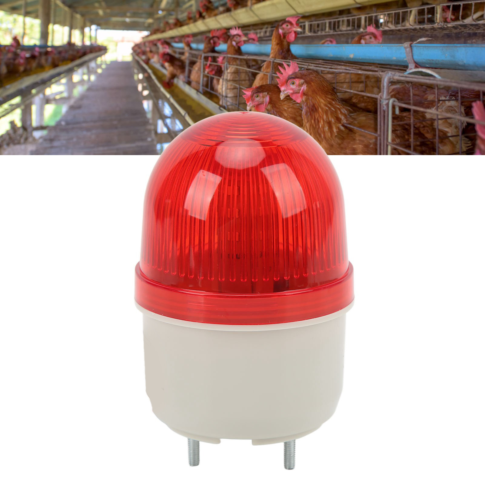LED Rotating Strobe Warning Light, Industrial Signal Alarm Tower Lamp Machinery Warning Lights for Factory Safety for Poultry Automatic Door. 