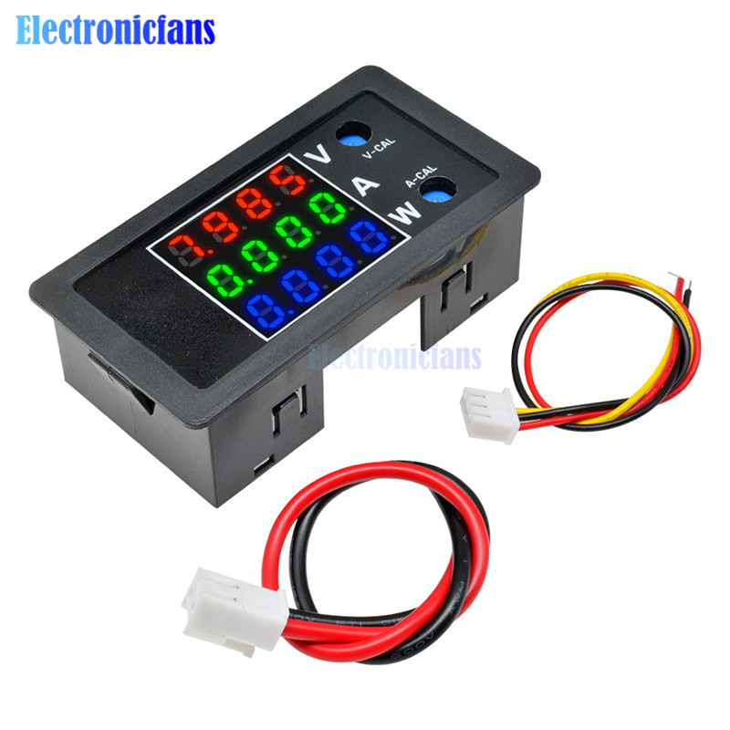 DC 0-100V 10A 1000W Digital Watt Meter DC Power Meter Energy Monitor Voltage Current Tester Analyzer 8V 12V 24V 0.28" LCD Meter. 