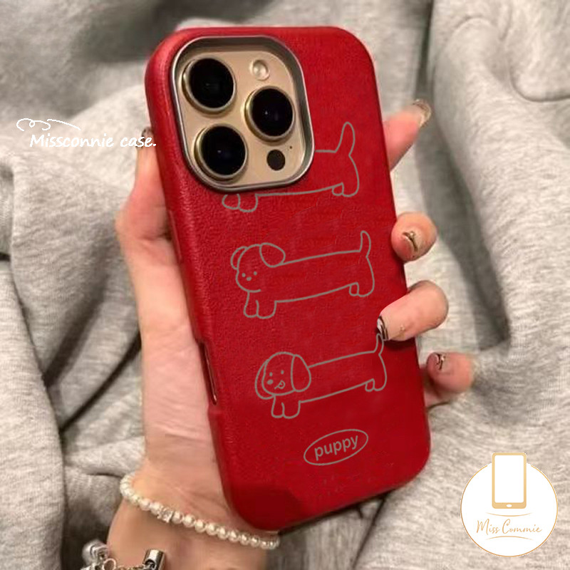 Luxury Lanyard Case for Realme Note 60 50 C63 C67 C15 C65 C35 C61 C11 C25 C21 C3 C30 C51 C53 C20 C21Y C55 C17 C31 C25Y 5 11 5i 5s 7i 12 6i Narzo 50 20 Cute Puppy Dachshund Dog Case. 