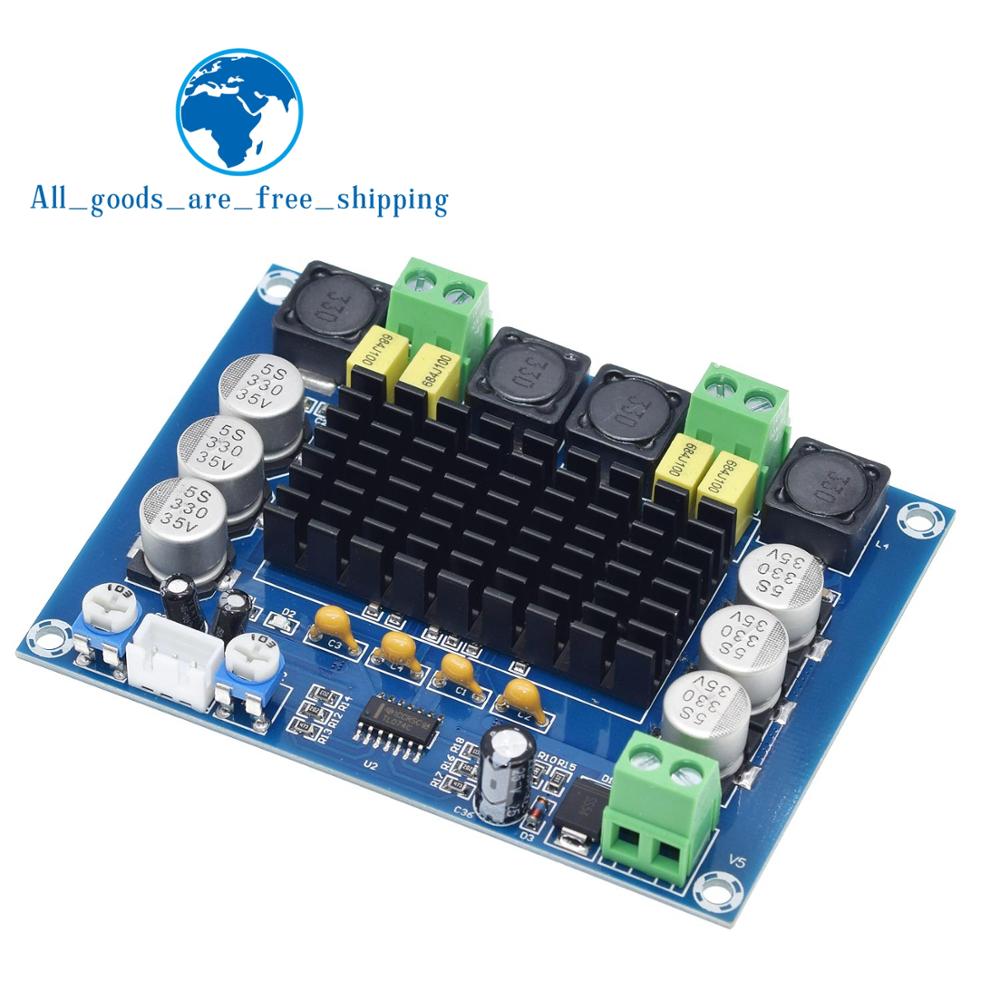 TZT DC 12V 24V 120W*2 TPA3116 D2 Dual Channel digital Power audio amplifier board  good. 