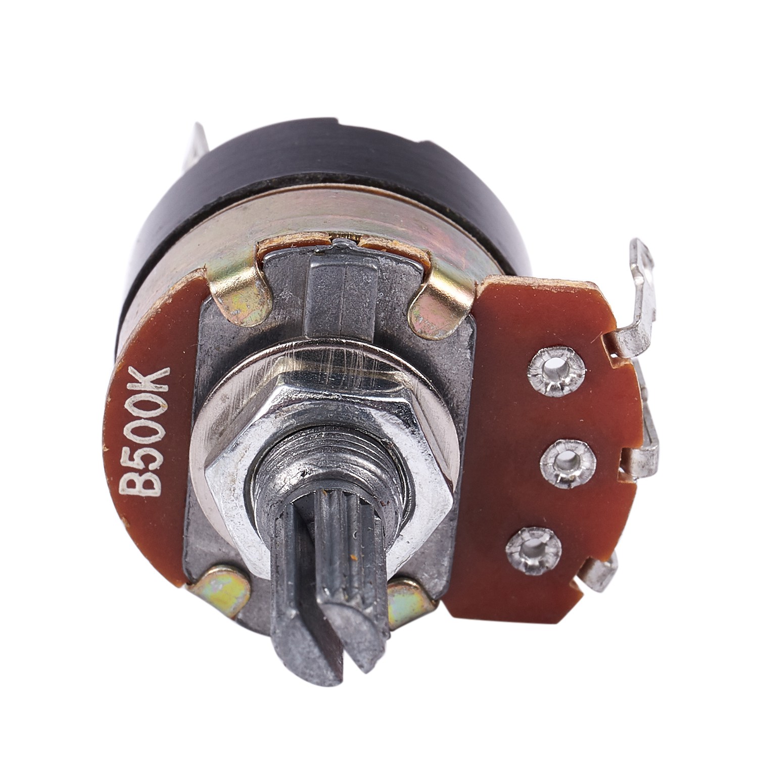 2Pcs 500K Ohm Single Linear Taper Potentiometers with on/off Switch. 