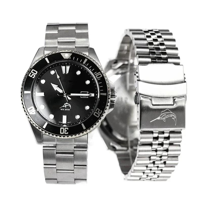 22mm Stainless Steel Strap for Casio Duro MDV-107-1A MDV-106 Marlin Men Diving Curved End Solid Metal Watch Bracelet Band Belt. 