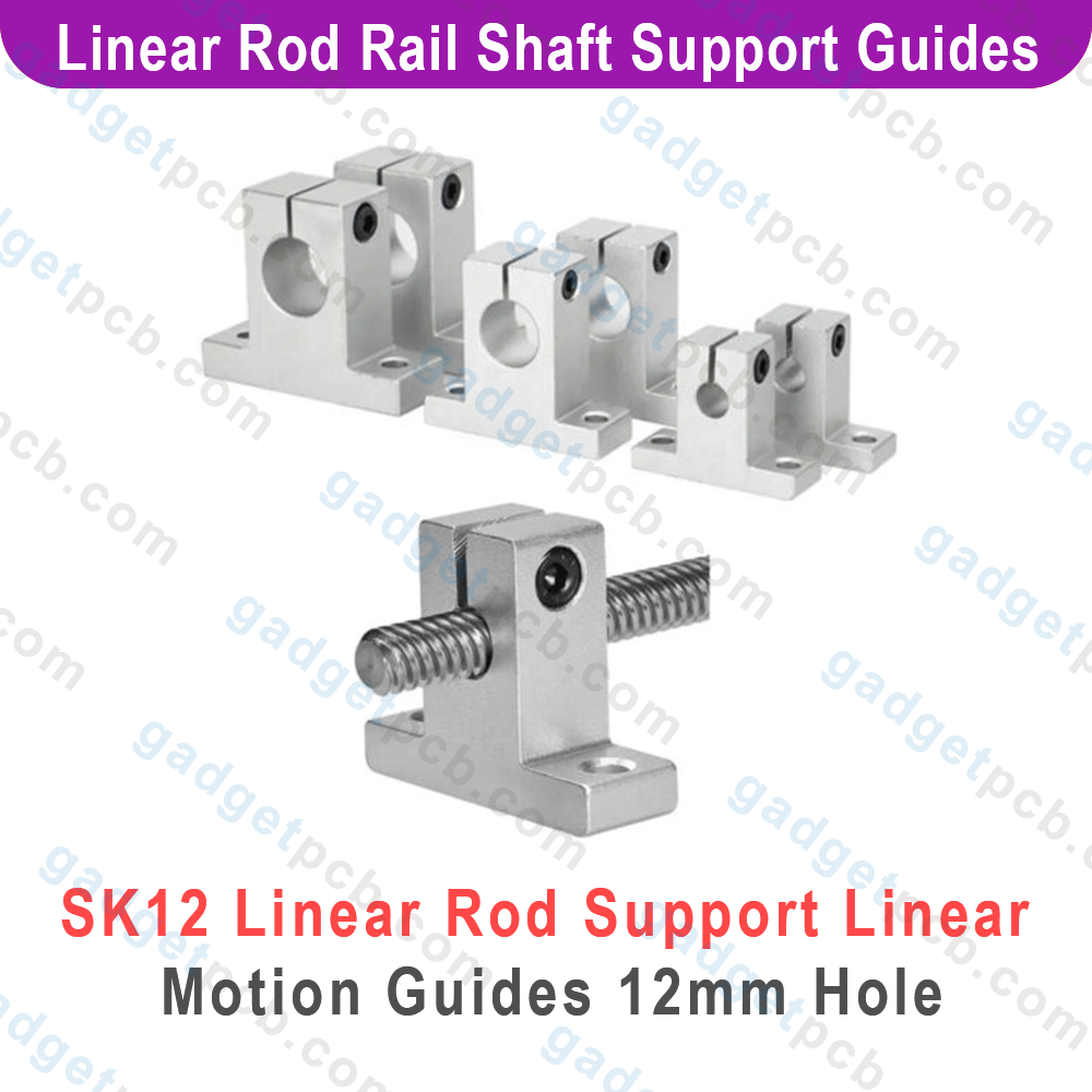 SK12 Linear Rod Rail Shaft Support Linear Motion Guides 12mm Bore for SK12 Shaft Support SK12 Linear Motion Slide Rail Guide Blocks 12mm Hole Shaft Table CNC SK12 Bracket for CNC 3D Printer Parts. 