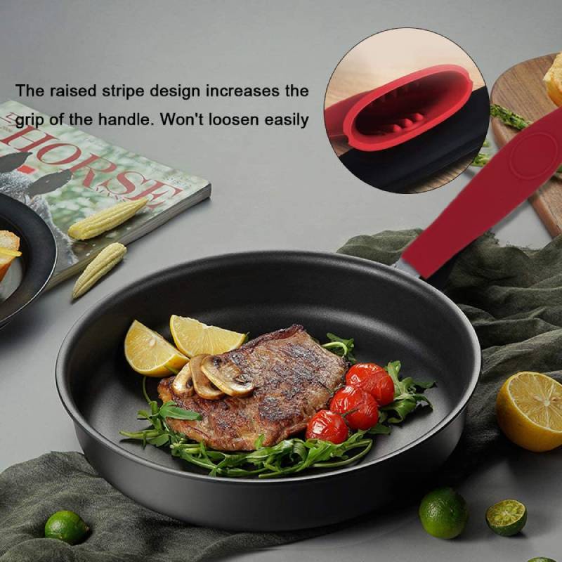 1Pc Kitchen Soft Silicone Heat-resistant Scald-proof Handle Non-slip Pot Handle Tool. 
