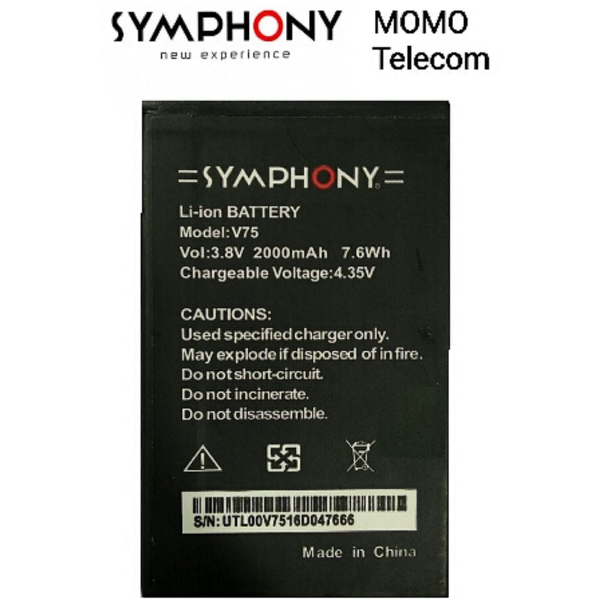 Mobile Battery for Symphony V75 - 2000mAh