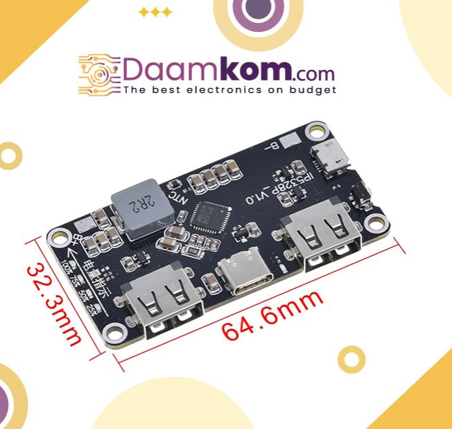 IP5328P Dual USB Fast Charging Power Bank Circuit Type-C 3.7V to 5V 9V 12V Fast Quick Charger Circuit Board QC2.0 QC3.0. 