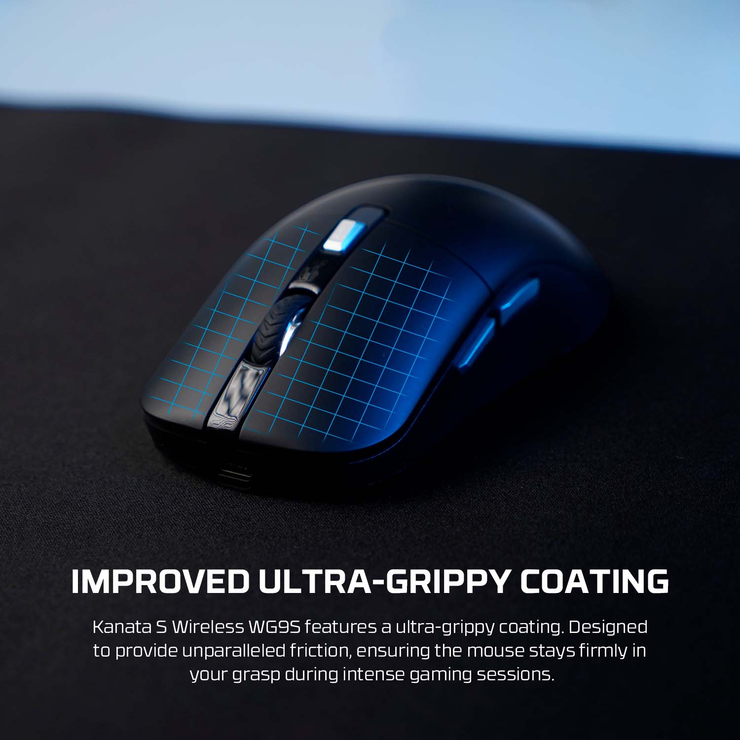 FANTECH WG9S KANATAS Wireless Gaming Mouse PIXART 3311 12000DPI Improved Ultra-Grippy Coating Mouse Macro Button Mice. 