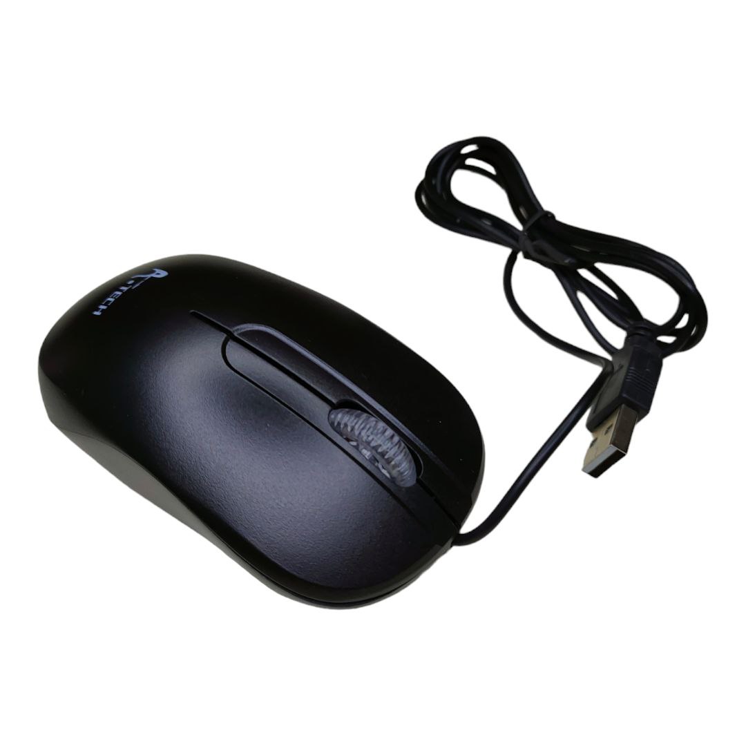A.Tech Optical Mouse Basic USB 2.0 3D LED Wheel Wired Mouse for PC/Laptop/Tab/Smartphone/DVR. 