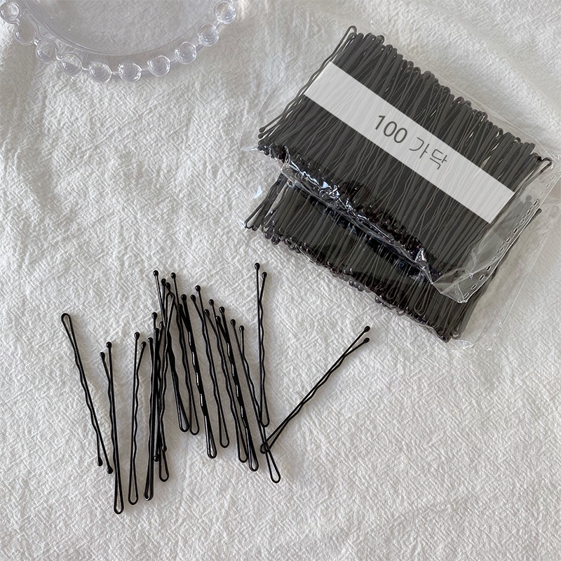 【Toy life hall】100Pcs/Set Simple Black Hairpin Clip Accessories