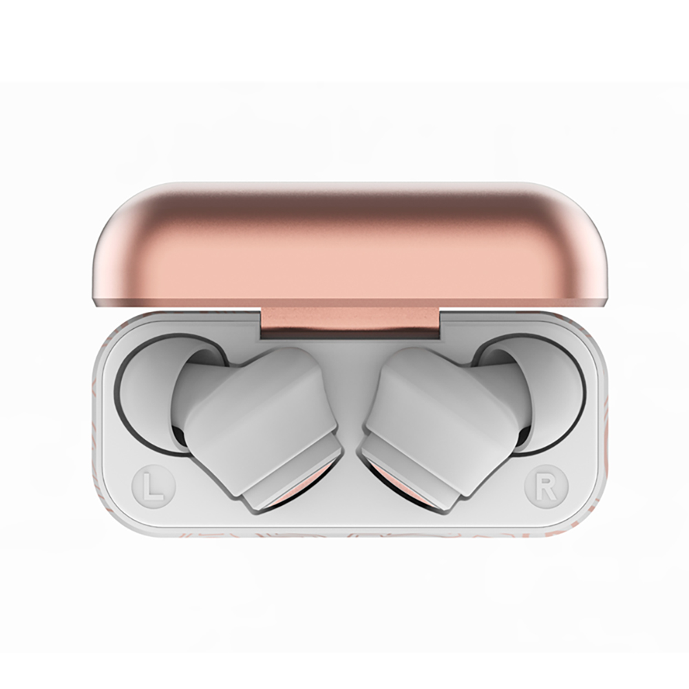 TS-100 Bluetooth 5.0 wireless bluetooth headset IOS open lid animation pop-up window noise reduction call HIFI sound. 