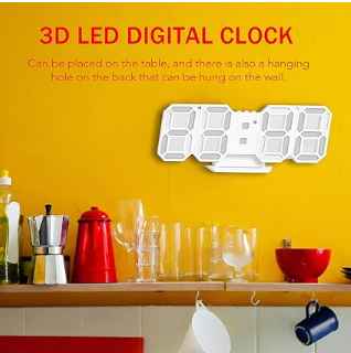 3D LED Digital Clock. 