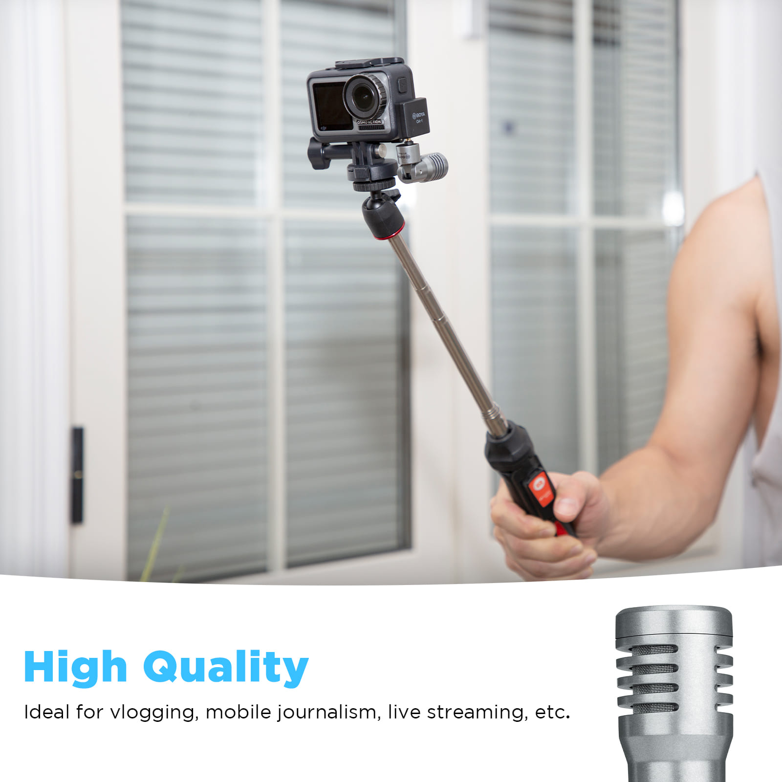 BOYA BY-P4 Plug and Play Mini Portable Condenser Wireless Microphone for PC Mobile Android iPhone DSLRs Camera Streaming Youtube. 