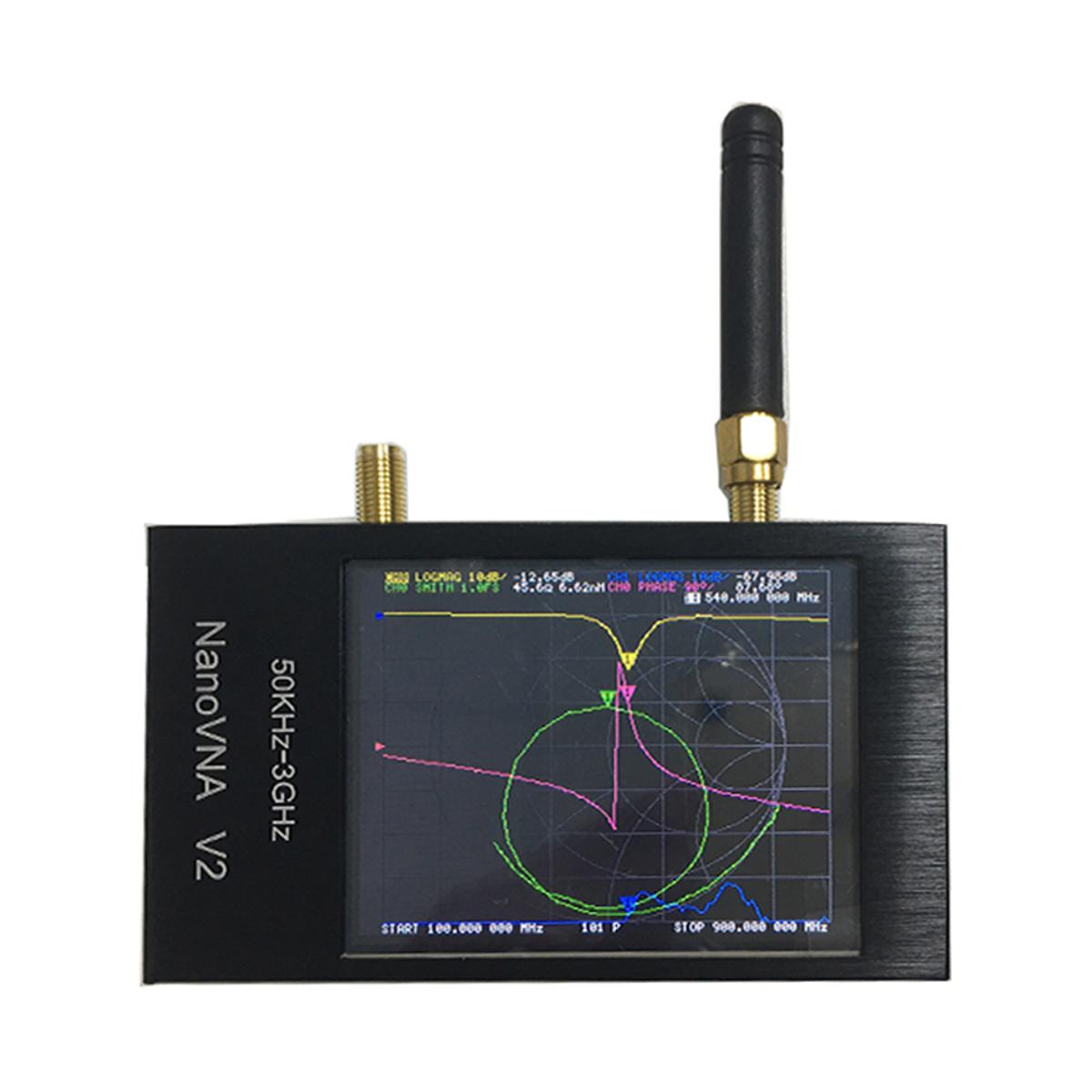 2.8 Inch Touching Screen 3G Vector Network Analyzer S-A-A-2 NanoVNA V2 Antenna Analyzer Shortwave HF VHF UHF with Aluminum Alloy Housing