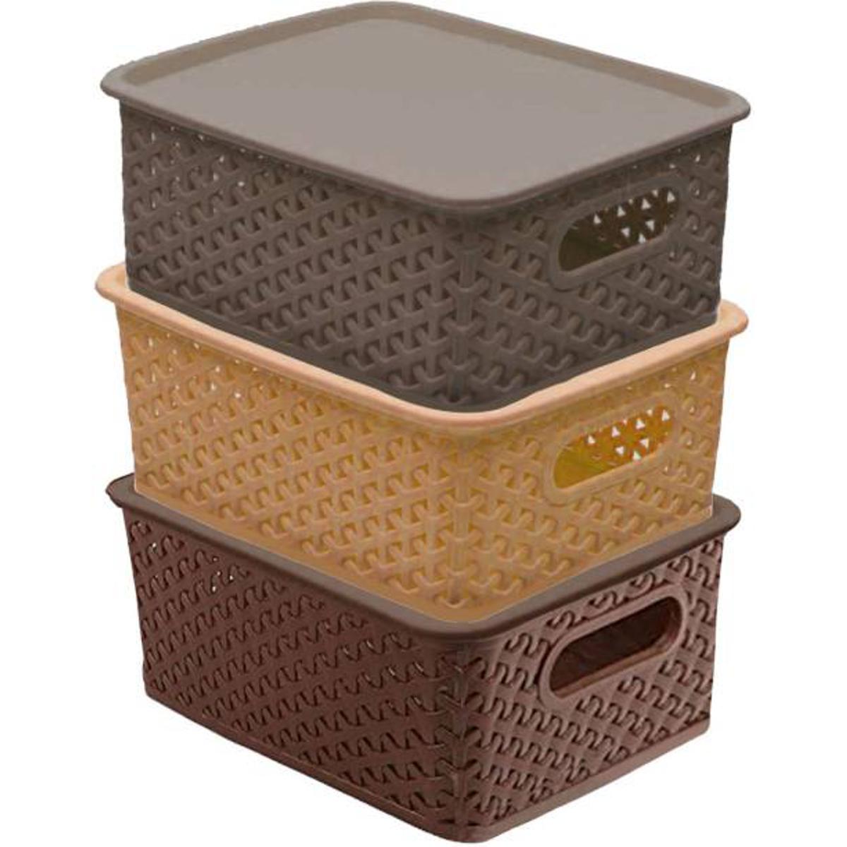 Storage Container Basket/Roti Basket/Chapati Basket/Roti Box/Decorative Container/Eco Friendly Basket with Lid-1 pcs set ● Size is 10inch *7.5 inch*4 Inch (L*W*H) ( Color depend on stock ). 