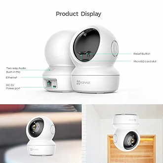 EZVIZ CS H6C 4 MP Multifunctional Two Way Audio Up To 10 M IR Camera  2K Resolution Support Micro SD Card Max 256G. 