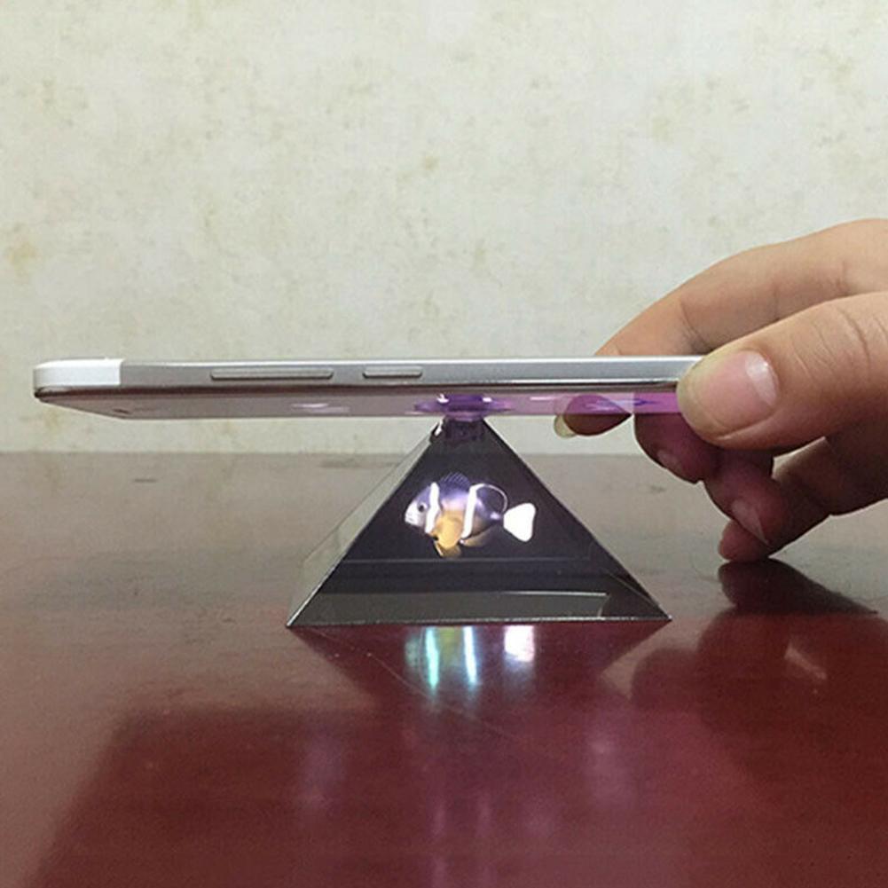 Mobile Phone Projector 3d Hologram Pyramid Display Projector Video Stand For Smart Mobile Phone