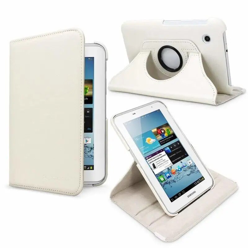 For Samsung Galaxy Tab 2 7.0 Case 360 Rotation Flip PU Stand Case Cover for Samsung Galaxy Tab2 7.0 P3100  Tablet Funda. 