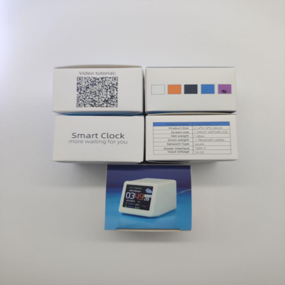 Desktop Decoration. DIY Cute GIF Animations and Electronic Album function MINI Size Smart Weather Station Clock for Gaming. 
