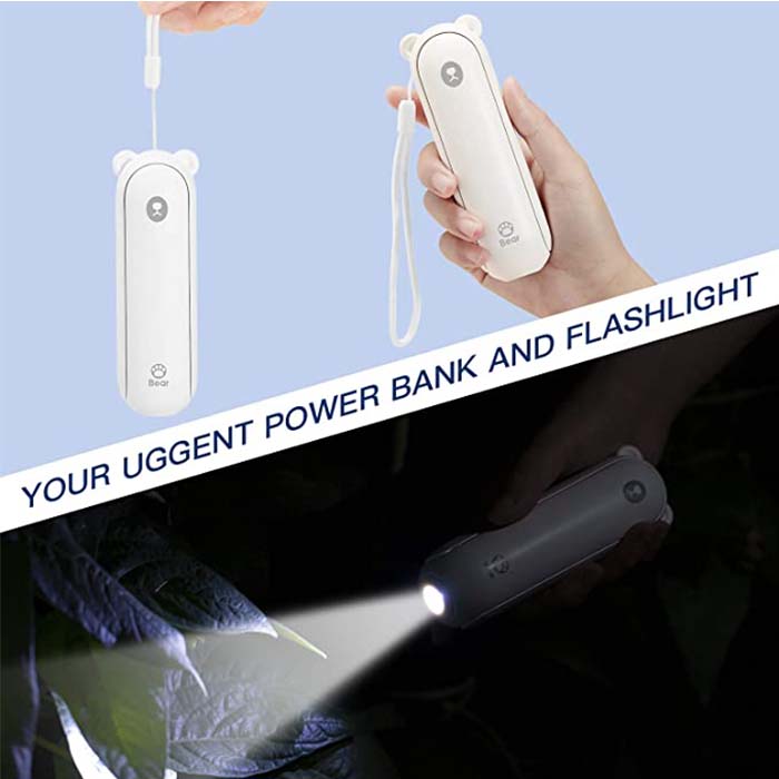 JISULIFE F8X Mini Charging Fan With Torch. 