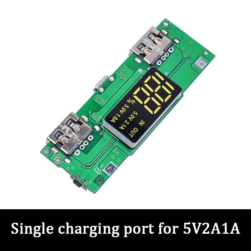 Dual USB 5V 2.4A Micro/Type-C LED USB Mobile Power Bank 18650 Charging Module Lithium Battery Charger Board Circuit Protection