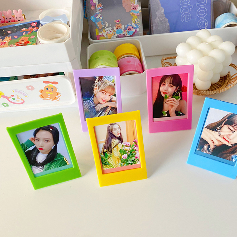 5Pcs 3" Desk Photo Frame Picture Frames for Fujifilm Instax Mini Colorful DIY Photo Frame Fridge Refrigerator Picture Frame Demoo. 