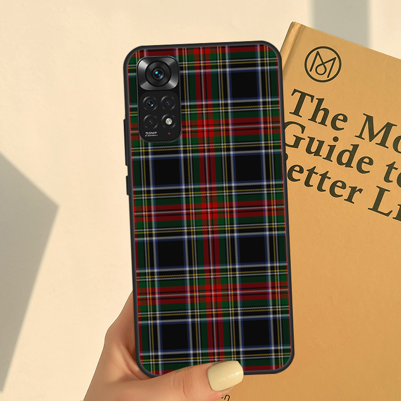 Clan Stewart Dress Tartan Plaid Pattern Case For Xiaomi Redmi 12C 10A 10C 9C Note 12 Pro 11 Pro 10 Pro 9 8 Pro 10S 11S 12S Cover. 