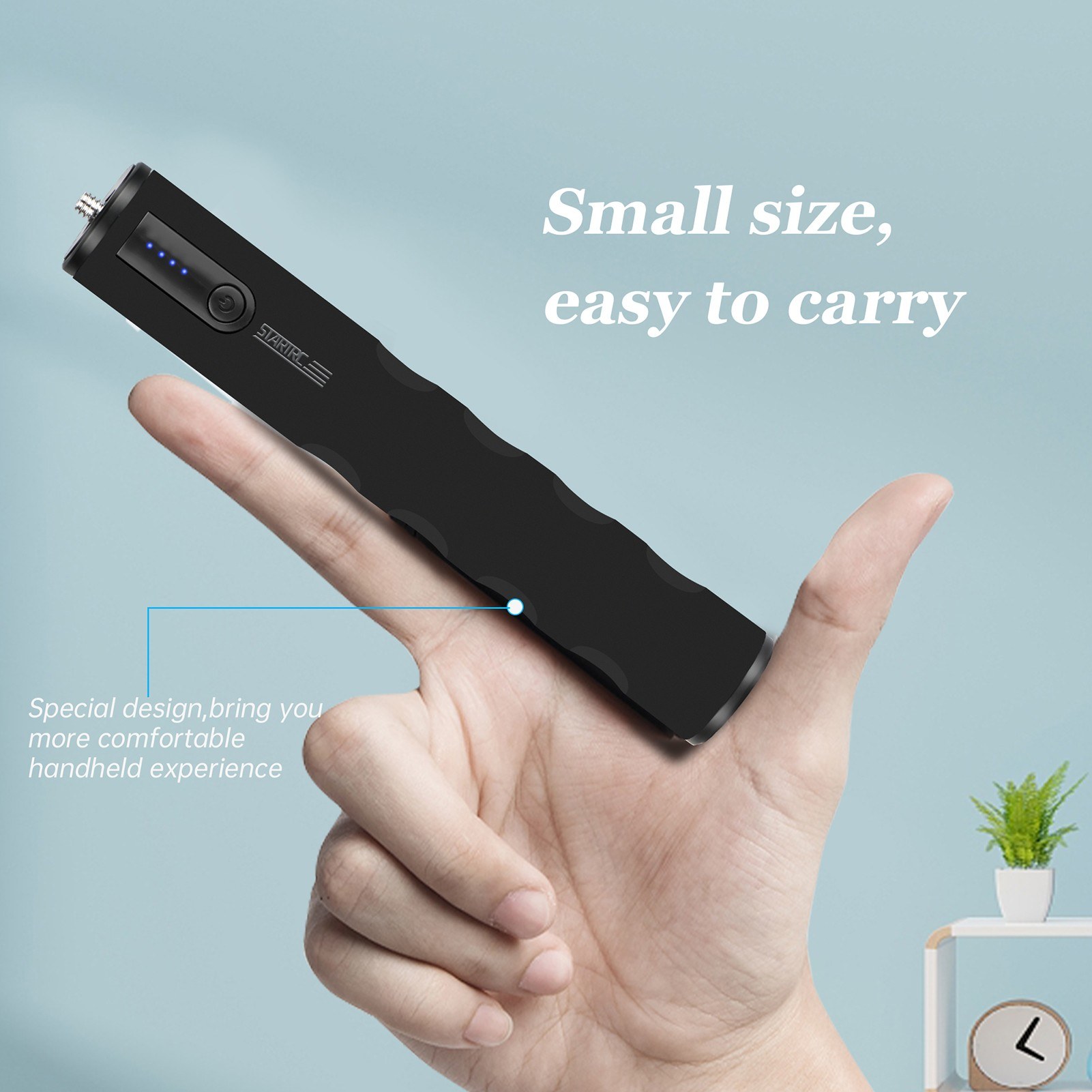 STARTRC multifunctional power bank handle with 6000mAh large - black. 