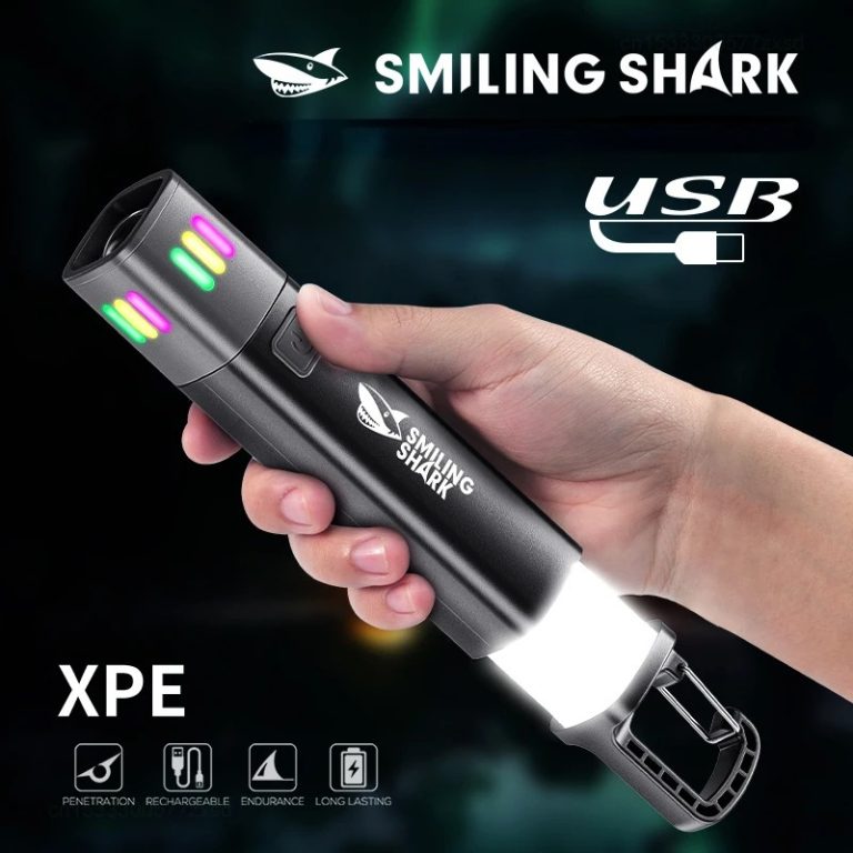 Smiling Shark SD1018 LED Torch Light 12000mAh Battery. 