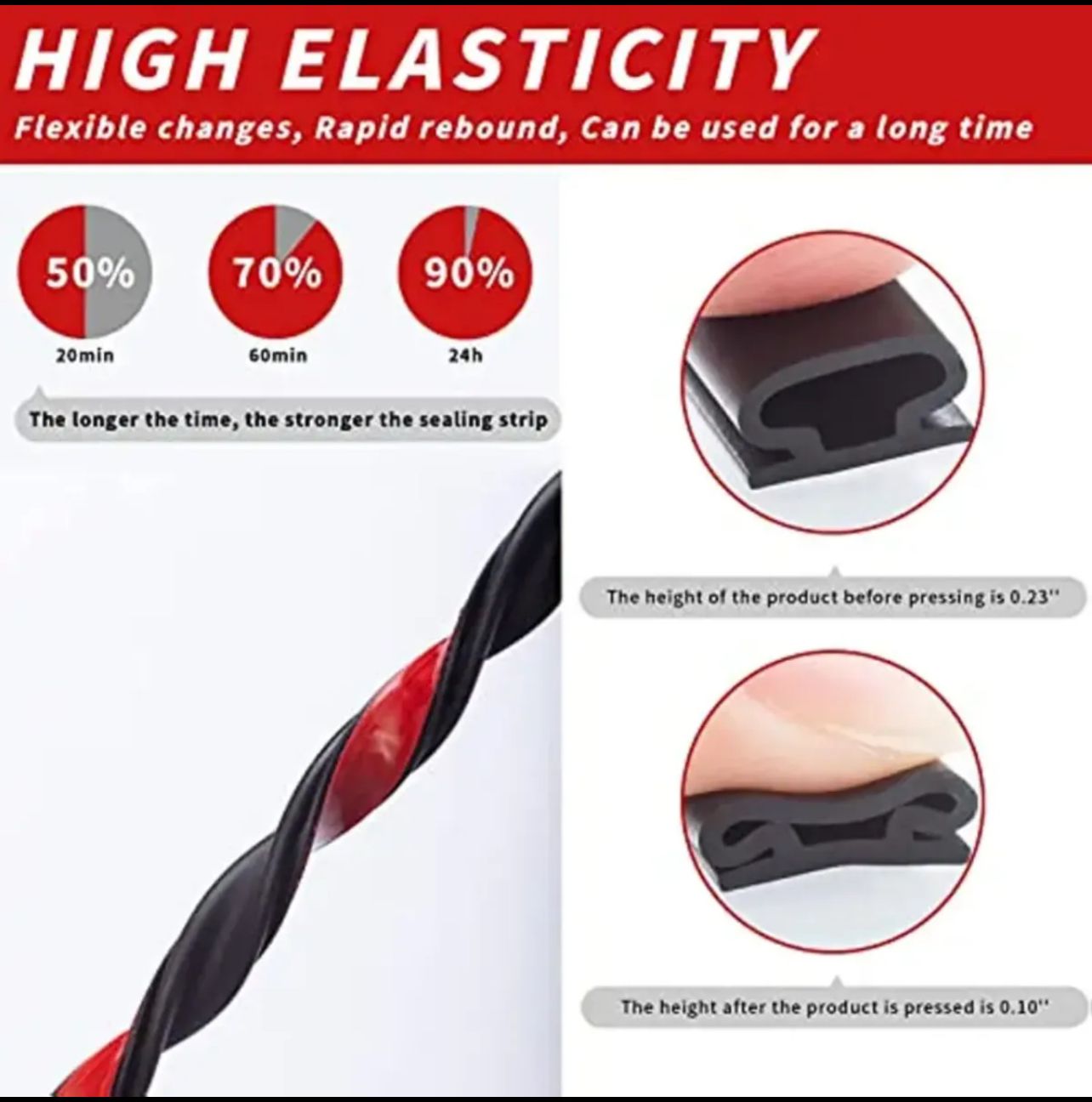Window sealing strip, Weather Stripping Door Seal, Window And Door Seal Strip, Soundproofing Self-AdhesiveSoundproofing Self-Adhesive Backi Backing D-Shape Door Weather Strip Model-Rubber seal-501. 