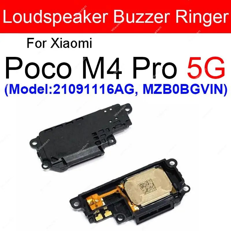 Loudspeaker Sound For Xiaomi Poco C31 C40 C50 C51 C55 X5 F5 M5 M5S M4 Pro 4G 5G Loud Speaker Buzzer Ringer Flex Repair Parts. 