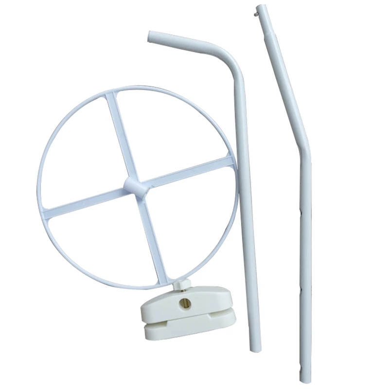 Clip-on Baby Bed Mosquito Net Mounting Support Ring Rack Stand White Steel Mosquito Net Stand for Bed Canopy. 