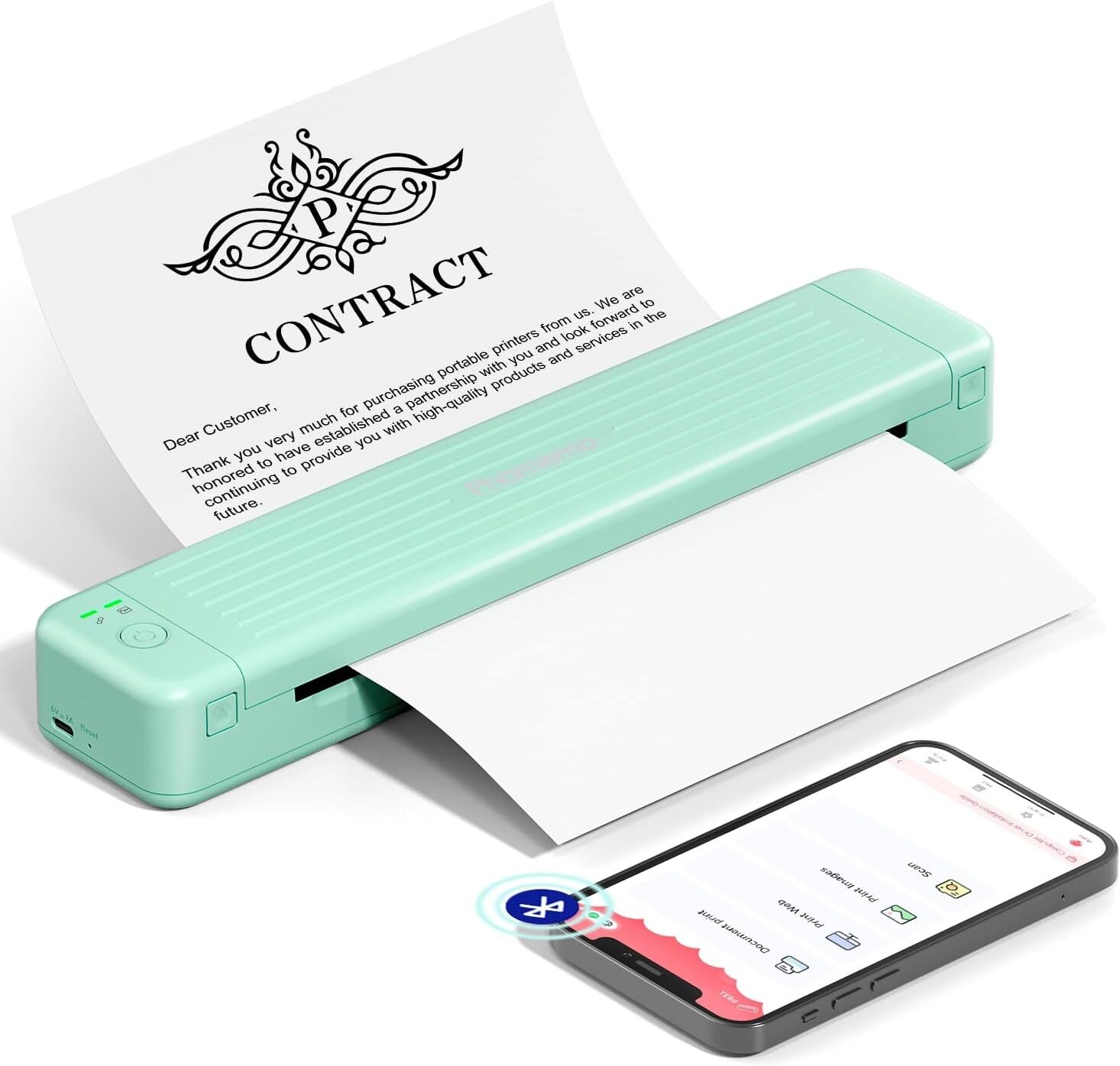 Phomemo P831 Portable A4 Printer Wir-ele-ss Blue-tooth 300DPI Thermal Transfer Printer Support A4/A5/B5 Copy Paper