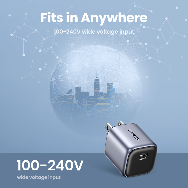 UGREEN 20W GaN Charger PD Fast USB Type C Wall Charger USB C PD3.0 QC3.0 Quick Charging For iPhone 16 15 Max Pro Galaxy S25 S24 Ultra/A Tecon Infinix  Note 30 Pro Itel P40+ Realme 8 Pro Galaxy AI Xiaomi 15 14 Pro Redmi K70 60 Pro. 