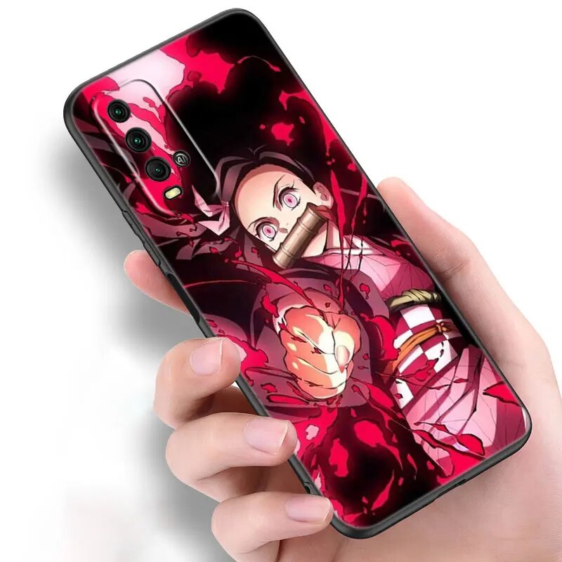 2 cover per Samsung Galaxy S10 (4G) 6,1 antiurto morbida TPU silicone protezione custodia per telefono Anime Demon Slayer Tanjirou Nezuko Bumper Case Cover compatibile con Samsung S10 (4G) 7