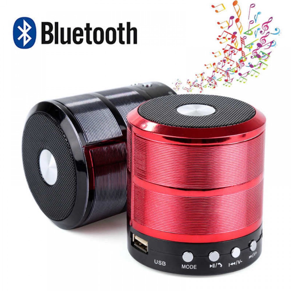 Original Mini Bluetooth Speaker WS-887 Black & Blue - Bluetooth Speaker